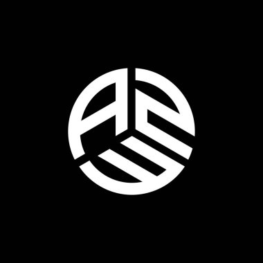 Beyaz arka planda AYW harf logosu tasarımı. AYW yaratıcı harflerin baş harfleri logo kavramı. AYW harf tasarımı.