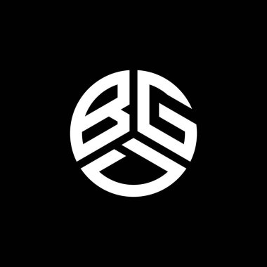Beyaz arka planda BGD harf logosu tasarımı. BGD yaratıcı harflerin baş harfleri logo kavramı. BGD harf tasarımı.