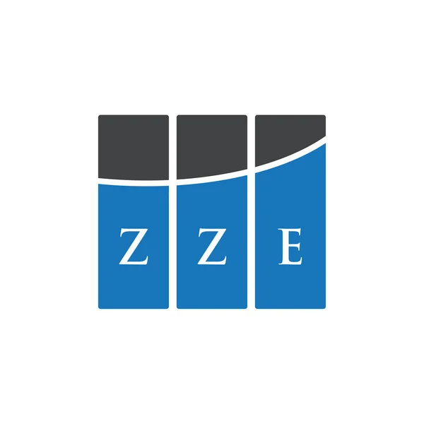 Zze Letter Logo Design White Background Zze Creative Initials Letter — Stock Vector