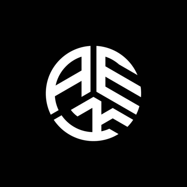 Logo Lettera Aek Sfondo Bianco Aek Creativo Iniziali Lettera Logo — Vettoriale Stock