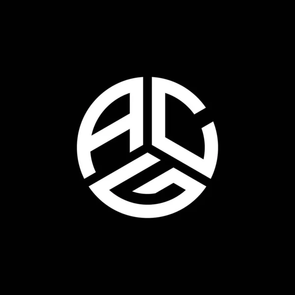 Acg Bokstav Logotyp Design Vit Bakgrund Acg Kreativa Initialer Brev — Stock vektor