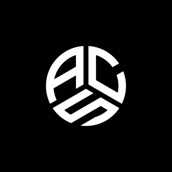 Acs Lettre Logo Design Sur Fond Blanc Acs Initiales Créatives — Image vectorielle