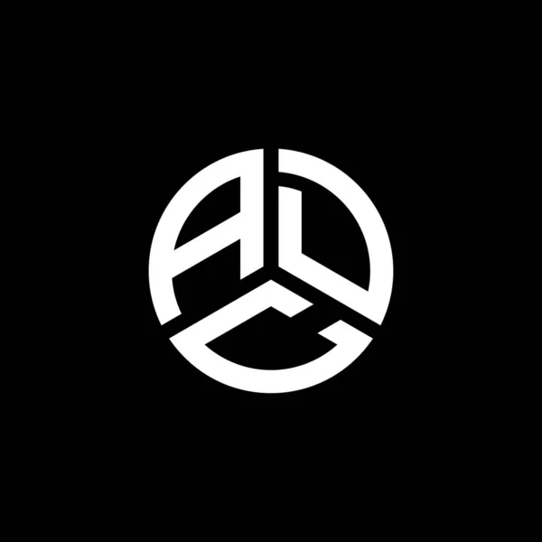 Beyaz Arka Planda Adc Harf Logosu Tasarımı Adc Yaratıcı Harflerin — Stok Vektör