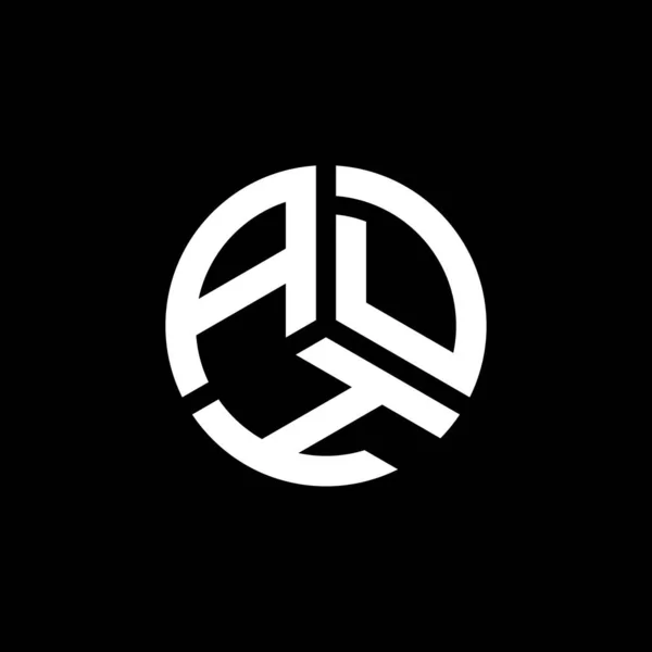 Beyaz Arka Planda Adh Harf Logosu Tasarımı Adh Yaratıcı Harflerin — Stok Vektör