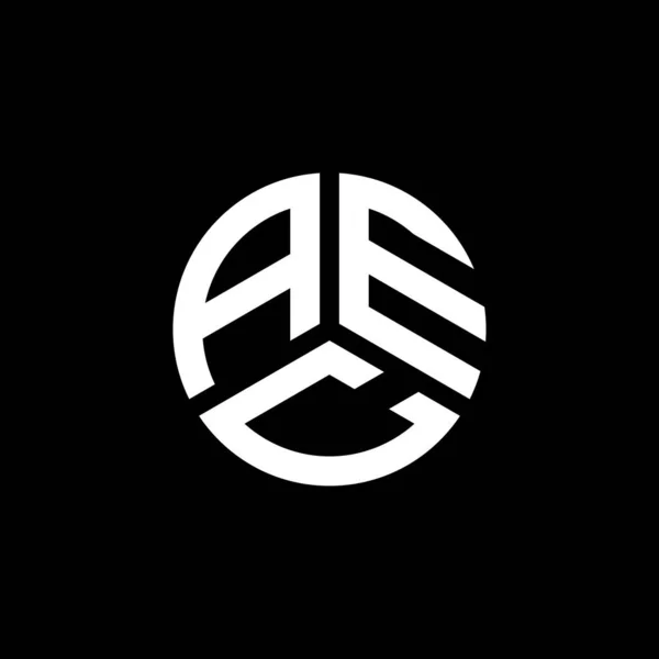 Diseño Del Logotipo Carta Aec Sobre Fondo Blanco Aec Iniciales — Vector de stock
