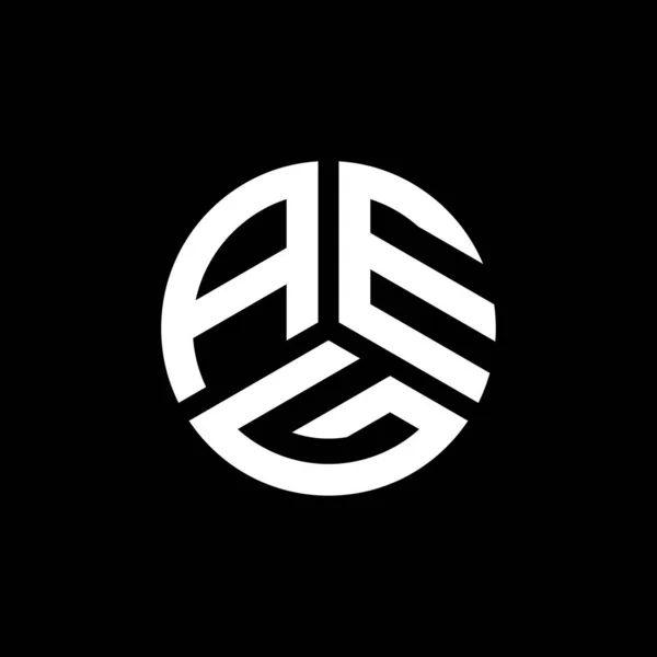 Diseño Del Logotipo Letra Aeg Sobre Fondo Blanco Aeg Iniciales — Archivo Imágenes Vectoriales