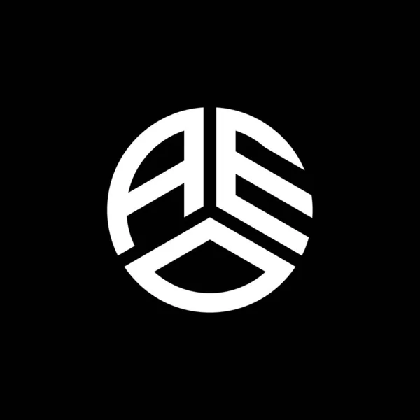 Logo Lettera Aeo Disegno Sfondo Bianco Aeo Creativo Iniziali Lettera — Vettoriale Stock