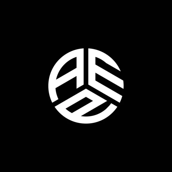 Diseño Del Logotipo Carta Aep Sobre Fondo Blanco Aep Iniciales — Vector de stock