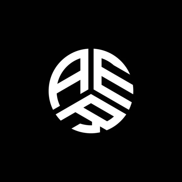 Projeto Logotipo Carta Aer Fundo Branco Aer Iniciais Criativas Conceito —  Vetores de Stock