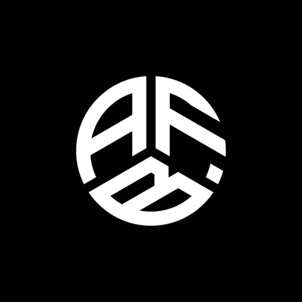 Beyaz Arka Planda Afb Harfi Logo Tasarımı Afb Yaratıcı Harflerin — Stok Vektör