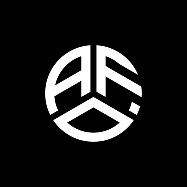 Afo Písmeno Logo Design Bílém Pozadí Afo Kreativní Iniciály Koncept — Stockový vektor