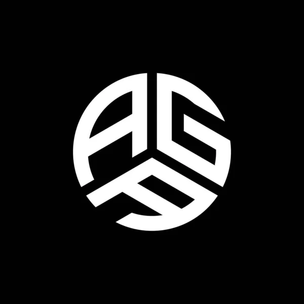 Aga Письмо Дизайн Логотипа Белом Фоне Концепция Логотипа Aga Creative — стоковый вектор