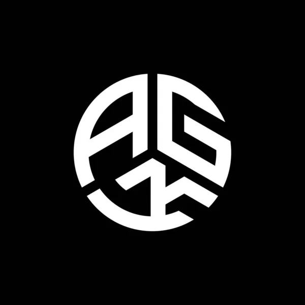Agk Дизайн Логотипу Білому Тлі Творчі Ініціали Agk Мають Поняття — стоковий вектор