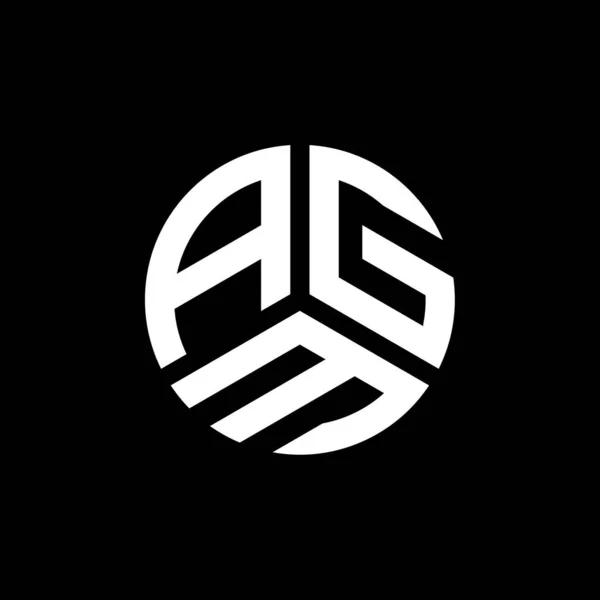 Diseño Del Logotipo Carta Agm Sobre Fondo Blanco Agm Iniciales — Vector de stock