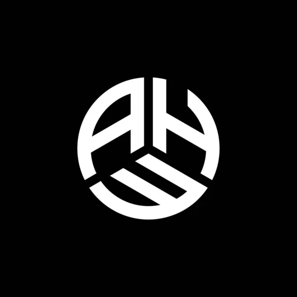 Дизайн Логотипу Літери Ahw Білому Тлі Творчі Ініціали Ahw Концепція — стоковий вектор