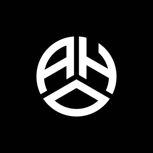 Projekt Logo Litery Aho Białym Tle Pomysł Logo Kreatywnych Inicjałów — Wektor stockowy