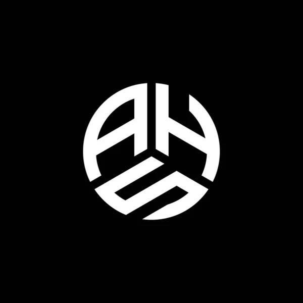 Diseño Del Logotipo Letra Ahs Sobre Fondo Blanco Ahs Iniciales — Vector de stock