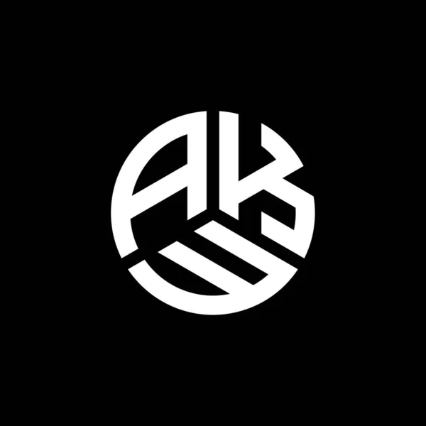 Akw Desain Logo Huruf Pada Latar Belakang Putih Akw Kreatif - Stok Vektor