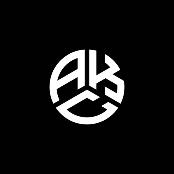 Akc Brev Logotyp Design Vit Bakgrund Akc Kreativa Initialer Brev — Stock vektor