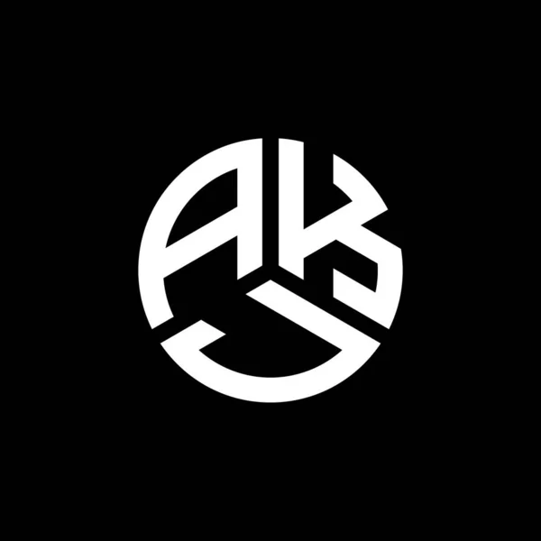 Akj Letter Logo Design Auf Weißem Hintergrund Akj Kreative Initialen — Stockvektor