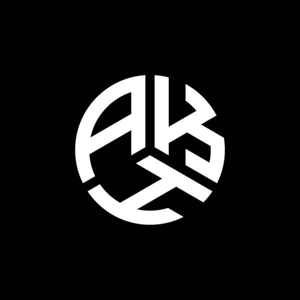 Дизайн Логотипа Буквы Белом Фоне Концепция Логотипа Инициалами Akh Дизайн — стоковый вектор