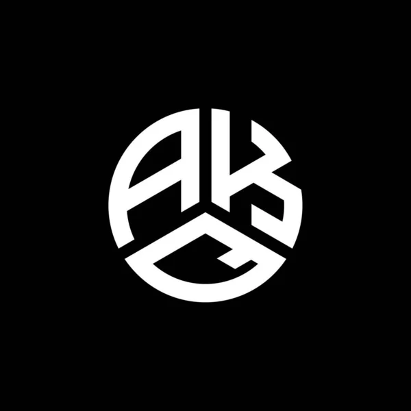 Logo Akq Desain Huruf Pada Latar Belakang Putih Akq Kreatif - Stok Vektor