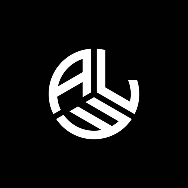 Alw Lettre Logo Design Sur Fond Blanc Alw Initiales Créatives — Image vectorielle