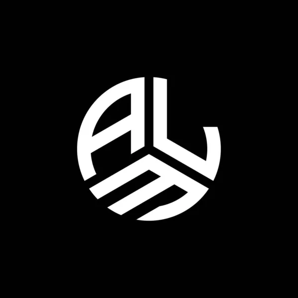 Логотип Буквы Alm Белом Фоне Концепция Логотипа Инициалами Alm Дизайн — стоковый вектор
