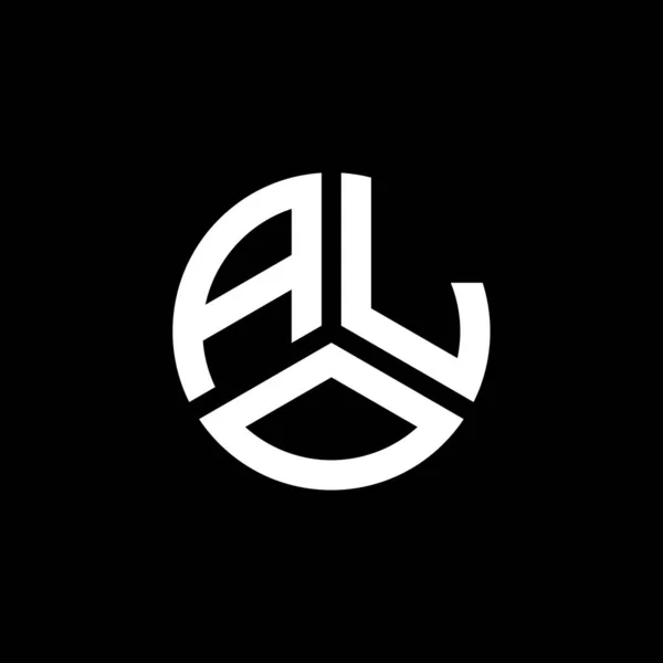 白色背景的Alo字母标识设计 Alo创意的首字母首字母标识概念 Alo字母设计 — 图库矢量图片