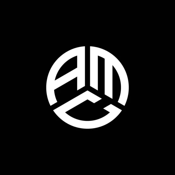 Amc Letter Logo Ontwerp Witte Achtergrond Amc Creatieve Initialen Letter — Stockvector