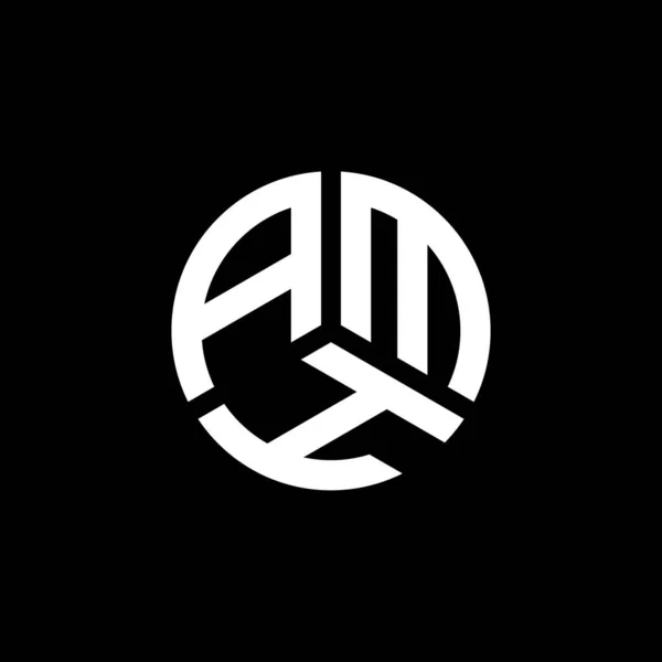 Amh Logo Ontwerp Witte Achtergrond Amh Creatieve Initialen Letter Logo — Stockvector
