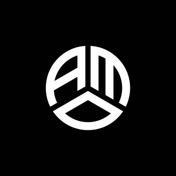 基于白色背景的Amo字母标识设计 Amo创意的首字母首字母标识概念 Amo字母设计 — 图库矢量图片