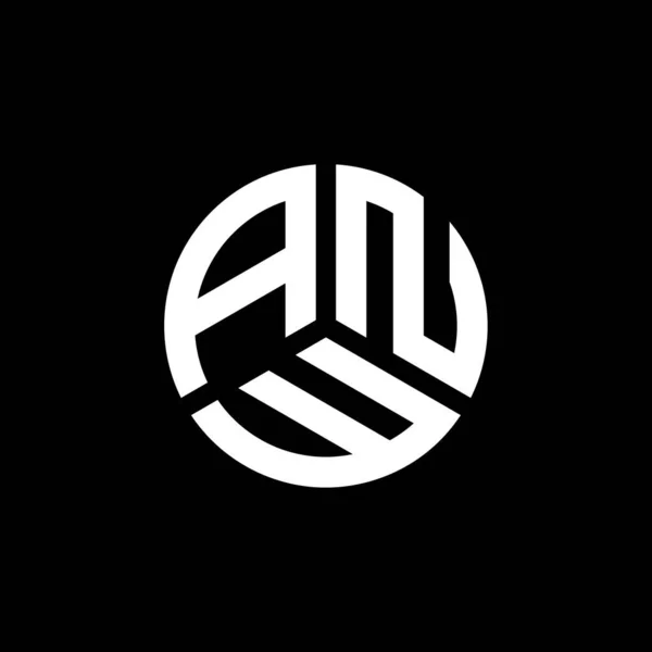 Diseño Del Logotipo Letra Anw Sobre Fondo Blanco Anw Iniciales — Archivo Imágenes Vectoriales