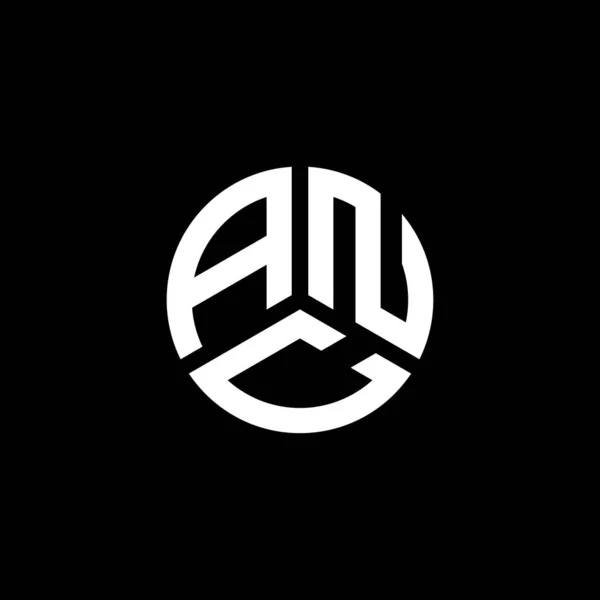 Diseño Del Logotipo Letra Anc Sobre Fondo Blanco Anc Iniciales — Vector de stock