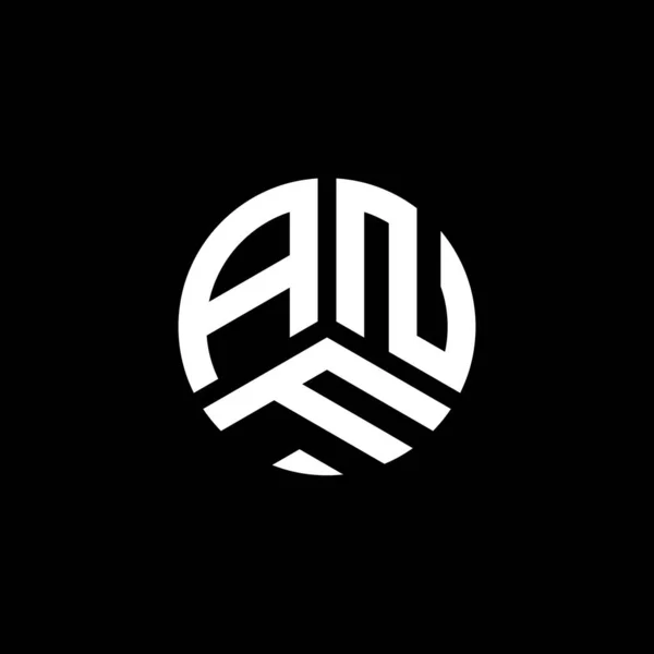 Projekt Logo Litery Anf Białym Tle Anf Twórcze Inicjały Koncepcja — Wektor stockowy