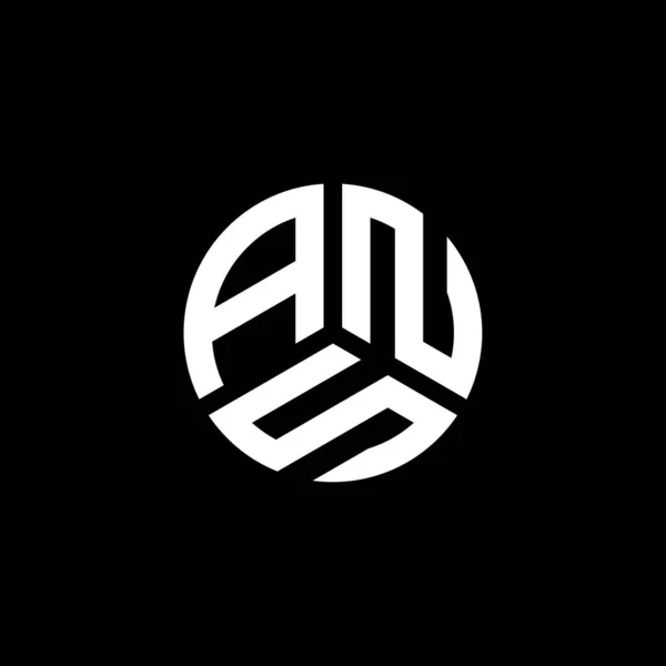 Ans Letter Logo Design Auf Weißem Hintergrund Ans Kreative Initialen — Stockvektor
