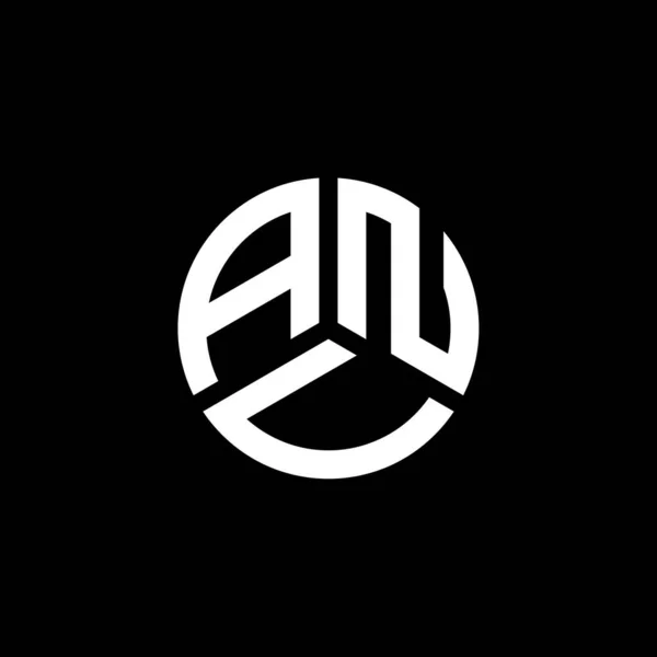 Anu Logo Ontwerp Witte Achtergrond Anu Creatieve Initialen Letter Logo — Stockvector