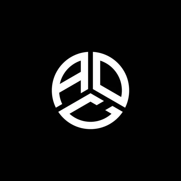 Diseño Del Logotipo Carta Aoc Sobre Fondo Blanco Aoc Iniciales — Vector de stock