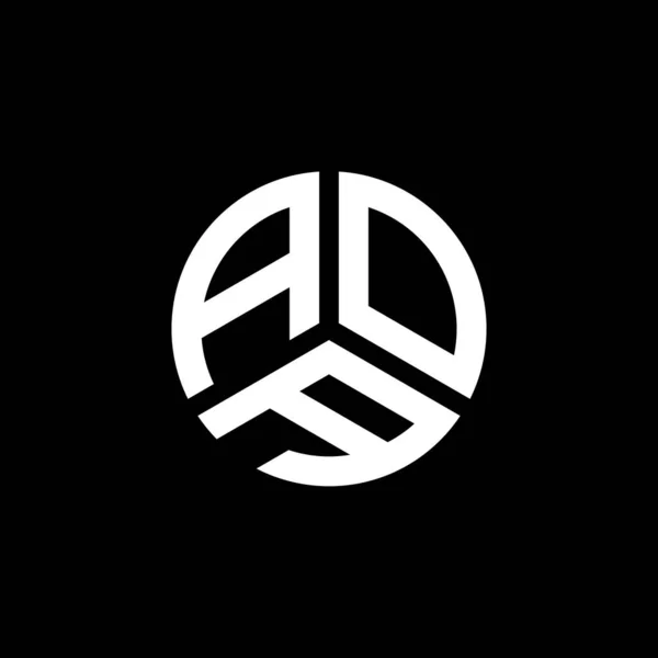 Diseño Del Logotipo Letra Aoa Sobre Fondo Blanco Aoa Iniciales — Archivo Imágenes Vectoriales