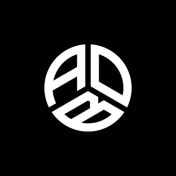 Projeto Logotipo Carta Aob Fundo Branco Aob Iniciais Criativas Conceito — Vetor de Stock