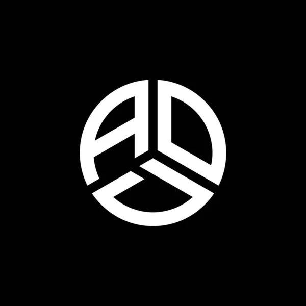 Diseño Del Logotipo Carta Aod Sobre Fondo Blanco Aod Iniciales — Vector de stock