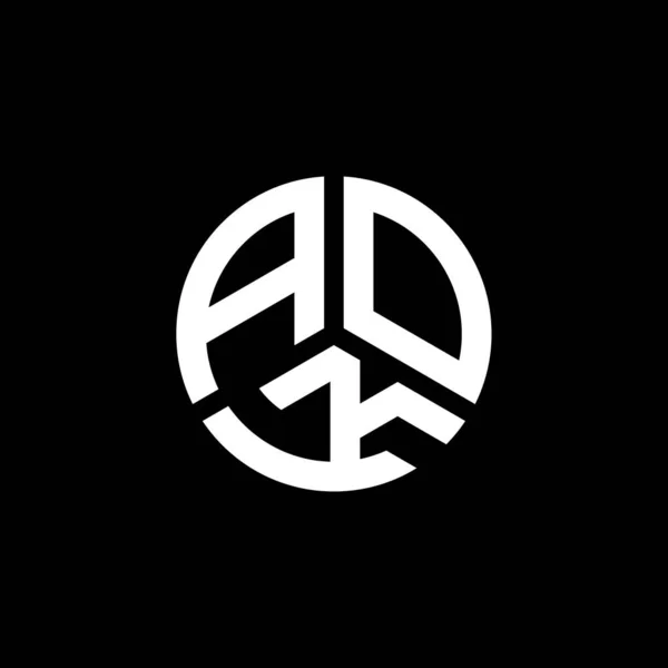 Diseño Del Logotipo Letra Aok Sobre Fondo Blanco Aok Iniciales — Archivo Imágenes Vectoriales