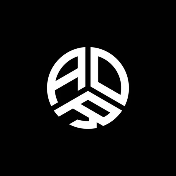 Aor Γράμμα Σχέδιο Λογότυπο Λευκό Φόντο Aor Δημιουργικά Αρχικά Γράμμα — Διανυσματικό Αρχείο