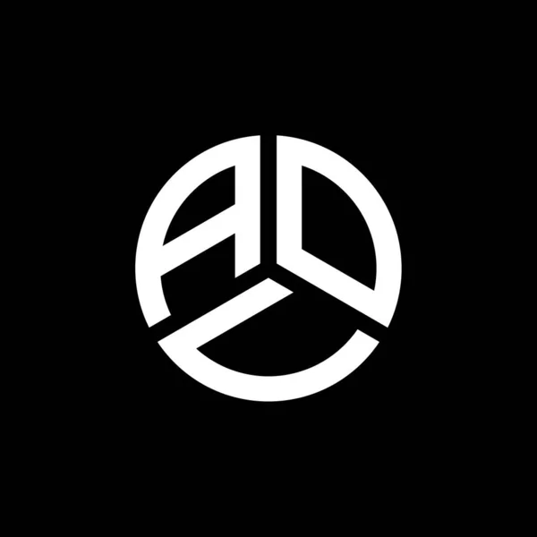 Logo Aou Sfondo Bianco Aou Creativo Iniziali Lettera Logo Concetto — Vettoriale Stock