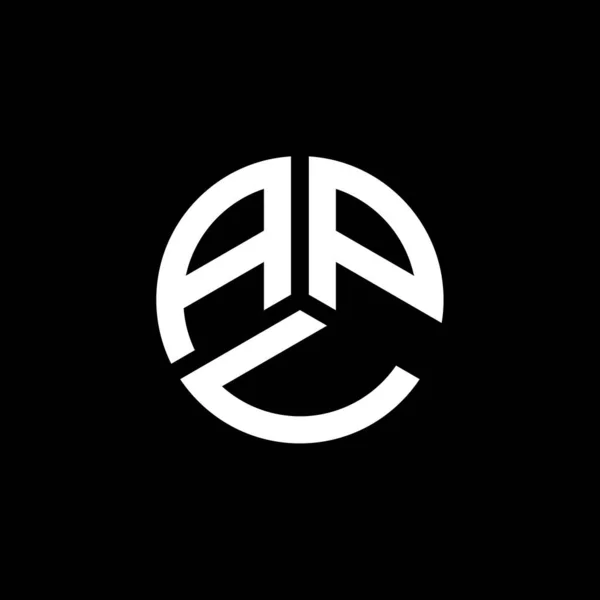 Apu Logo Ontwerp Witte Achtergrond Apu Creatieve Initialen Letter Logo — Stockvector