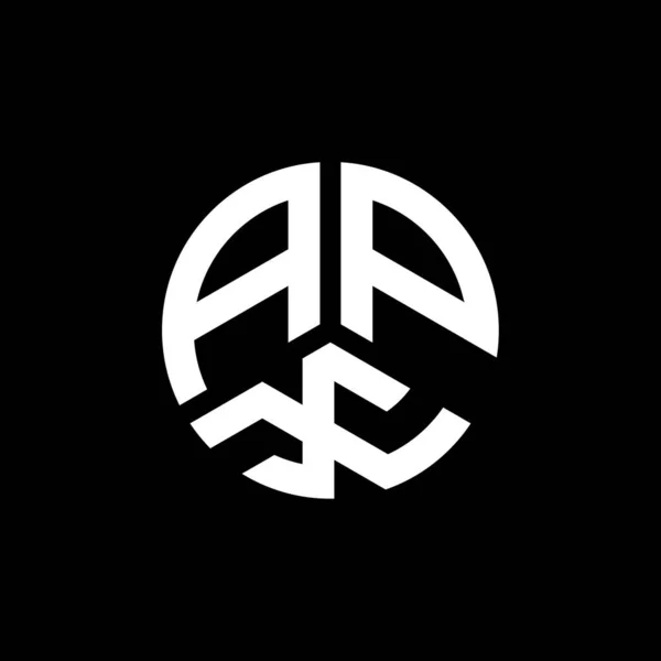 Apx Projeto Logotipo Letra Fundo Branco Apx Iniciais Criativas Conceito — Vetor de Stock