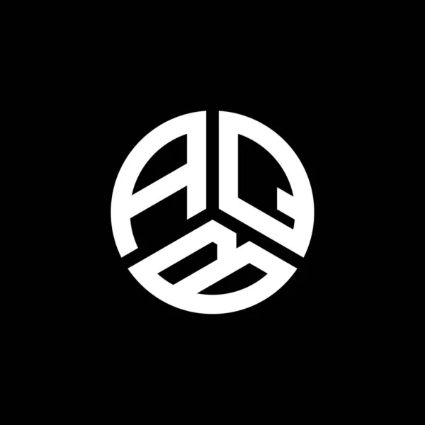 Σχεδιασμός Λογότυπου Γραμμάτων Aqb Λευκό Φόντο Δημιουργικά Αρχικά Aqb Έννοια — Διανυσματικό Αρχείο