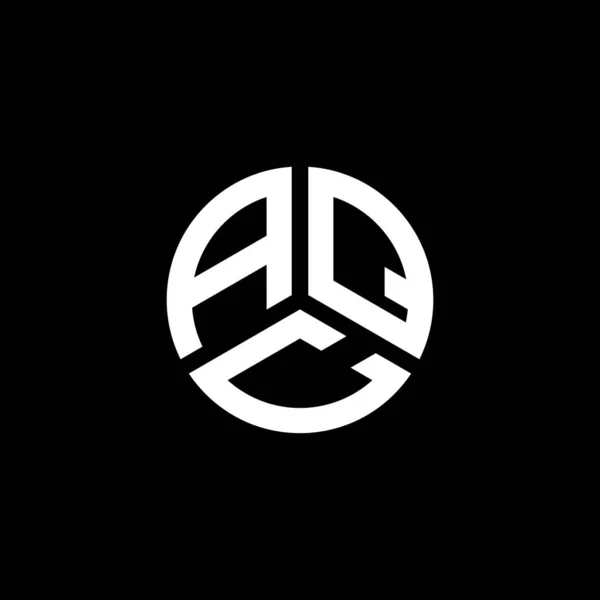 Diseño Del Logotipo Letra Aqc Sobre Fondo Blanco Aqc Iniciales — Vector de stock