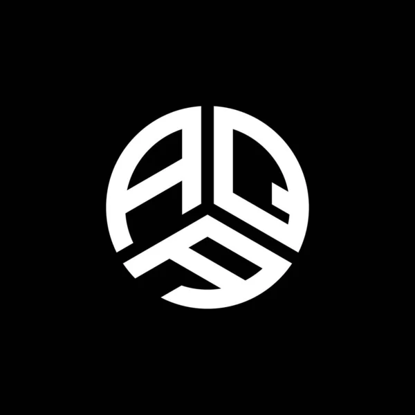 Beyaz Arka Planda Aqa Harf Logosu Tasarımı Aqa Yaratıcı Harf — Stok Vektör
