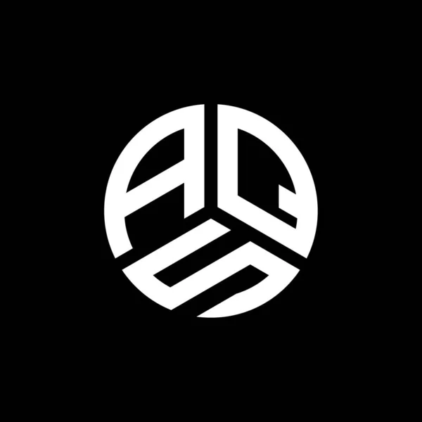 Diseño Del Logotipo Letra Aqs Sobre Fondo Blanco Aqs Iniciales — Vector de stock